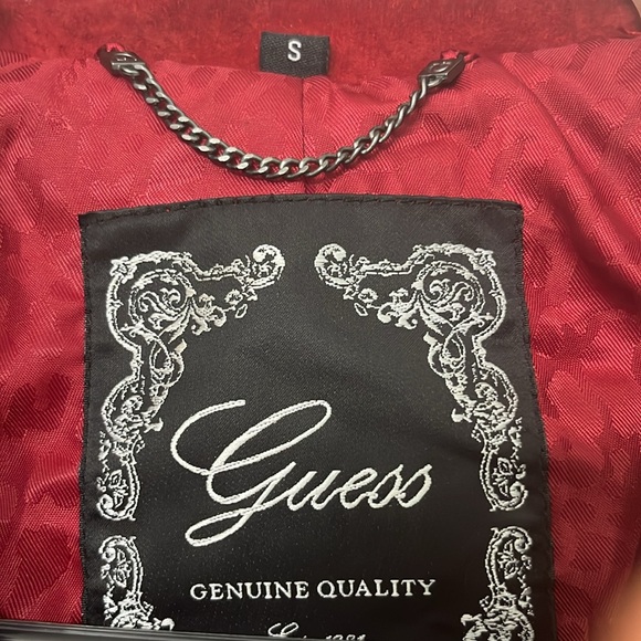 Vintage Guess suede jacket with oversized collar sz S - Picture 11 of 11